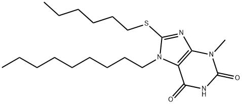 8-(hexylsulfanyl)-3-methyl-7-nonyl-3,7-dihydro-1H-purine-2,6-dione Structure