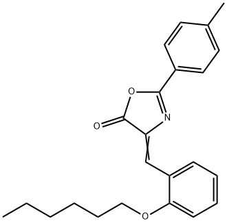 4-[2-(hexyloxy)benzylidene]-2-(4-methylphenyl)-1,3-oxazol-5(4H)-one Structure
