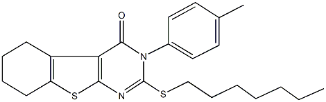 2-(heptylsulfanyl)-3-(4-methylphenyl)-5,6,7,8-tetrahydro[1]benzothieno[2,3-d]pyrimidin-4(3H)-one|
