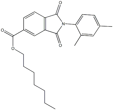 heptyl 2-(2,4-dimethylphenyl)-1,3-dioxoisoindoline-5-carboxylate Structure