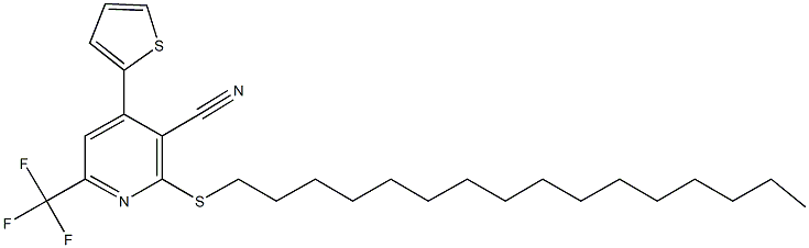2-(hexadecylsulfanyl)-4-(2-thienyl)-6-(trifluoromethyl)nicotinonitrile Structure