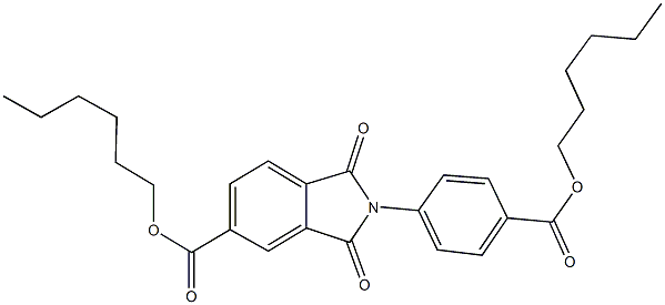 hexyl 2-{4-[(hexyloxy)carbonyl]phenyl}-1,3-dioxo-5-isoindolinecarboxylate Structure