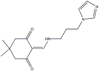 2-({[3-(1H-imidazol-1-yl)propyl]amino}methylene)-5,5-dimethyl-1,3-cyclohexanedione Structure