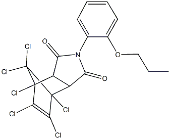 1,7,8,9,10,10-hexachloro-4-(2-propoxyphenyl)-4-azatricyclo[5.2.1.0~2,6~]dec-8-ene-3,5-dione|