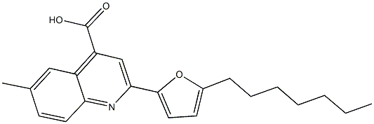 2-(5-heptyl-2-furyl)-6-methyl-4-quinolinecarboxylic acid Structure