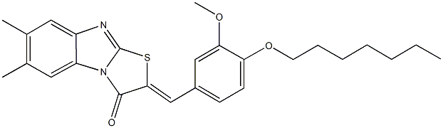 2-[4-(heptyloxy)-3-methoxybenzylidene]-6,7-dimethyl[1,3]thiazolo[3,2-a]benzimidazol-3(2H)-one|