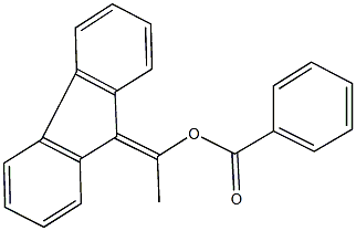 1-(9H-fluoren-9-ylidene)ethyl benzoate Structure