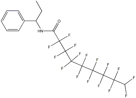 2,2,3,3,4,4,5,5,6,6,7,7,8,8,9,9-hexadecafluoro-N-(1-phenylpropyl)nonanamide Structure