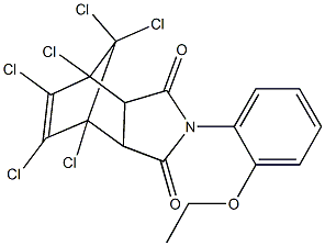 1,7,8,9,10,10-hexachloro-4-(2-ethoxyphenyl)-4-azatricyclo[5.2.1.0~2,6~]dec-8-ene-3,5-dione Structure