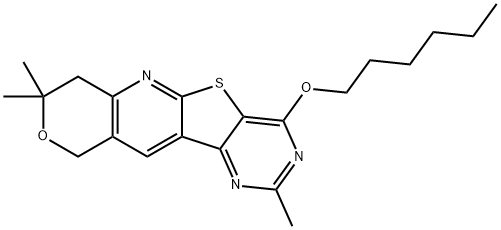 4-(hexyloxy)-2,8,8-trimethyl-7,10-dihydro-8H-pyrano[3'',4'':5',6']pyrido[3',2':4,5]thieno[3,2-d]pyrimidine|