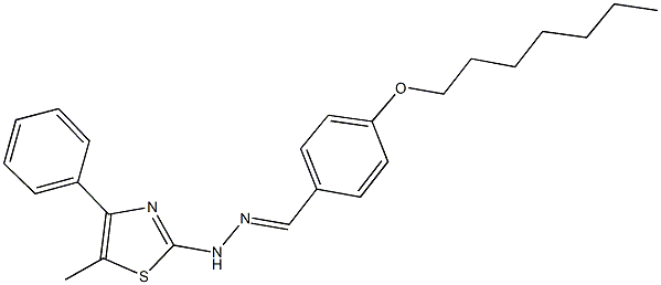 4-(heptyloxy)benzaldehyde (5-methyl-4-phenyl-1,3-thiazol-2-yl)hydrazone 结构式