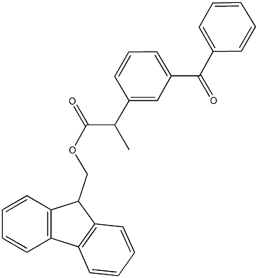 9H-fluoren-9-ylmethyl 2-(3-benzoylphenyl)propanoate Structure