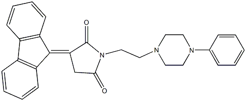 3-(9H-fluoren-9-ylidene)-1-[2-(4-phenyl-1-piperazinyl)ethyl]-2,5-pyrrolidinedione Structure