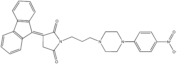 3-(9H-fluoren-9-ylidene)-1-[3-(4-{4-nitrophenyl}-1-piperazinyl)propyl]-2,5-pyrrolidinedione|