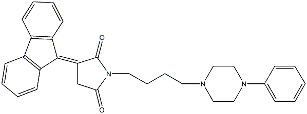 3-(9H-fluoren-9-ylidene)-1-[4-(4-phenyl-1-piperazinyl)butyl]-2,5-pyrrolidinedione|
