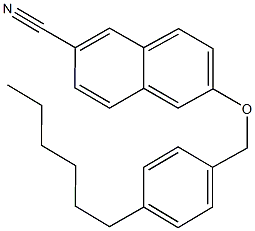 6-[(4-hexylbenzyl)oxy]-2-naphthonitrile Structure