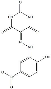 2,4,5,6(1H,3H)-pyrimidinetetrone 5-({2-hydroxy-5-nitrophenyl}hydrazone) Structure