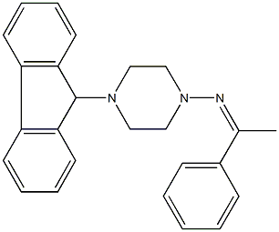 4-(9H-fluoren-9-yl)-N-(1-phenylethylidene)-1-piperazinamine