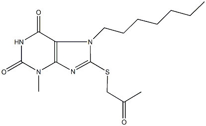 7-heptyl-3-methyl-8-[(2-oxopropyl)sulfanyl]-3,7-dihydro-1H-purine-2,6-dione