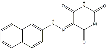 2,4,5,6(1H,3H)-pyrimidinetetrone 5-(2-naphthylhydrazone) Structure