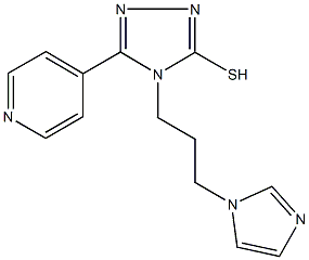4-[3-(1H-imidazol-1-yl)propyl]-5-(4-pyridinyl)-4H-1,2,4-triazol-3-yl hydrosulfide Structure