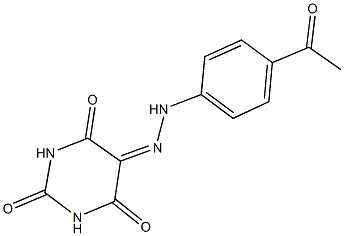 2,4,5,6(1H,3H)-pyrimidinetetrone 5-[(4-acetylphenyl)hydrazone] Structure