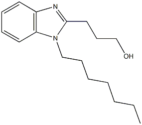 3-(1-heptyl-1H-benzimidazol-2-yl)propan-1-ol Structure