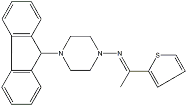4-(9H-fluoren-9-yl)-N-[1-(2-thienyl)ethylidene]-1-piperazinamine|