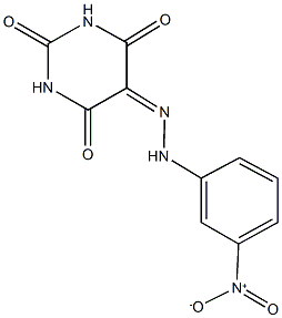 2,4,5,6(1H,3H)-pyrimidinetetrone 5-({3-nitrophenyl}hydrazone) Structure