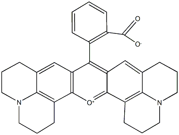 2-(1H,2H,3H,5H,6H,7H,11H,12H,13H,15H,16H,17H-pyrido[3,2,1-ij]quinolizino[1',9':6,7,8]chromeno[2,3-f]quinolin-18-ium-9-yl)benzoate