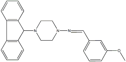 4-(9H-fluoren-9-yl)-N-(3-methoxybenzylidene)-1-piperazinamine|