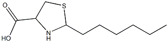 2-hexyl-1,3-thiazolidine-4-carboxylic acid Structure