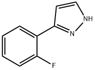 3-(2-フルオロフェニル)-1H-ピラゾール 化学構造式