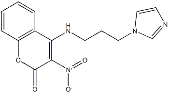 4-{[3-(1H-imidazol-1-yl)propyl]amino}-3-nitro-2H-chromen-2-one