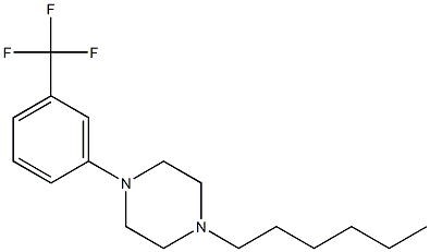 1-hexyl-4-[3-(trifluoromethyl)phenyl]piperazine Structure