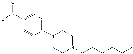 1-hexyl-4-(4-nitrophenyl)piperazine Structure