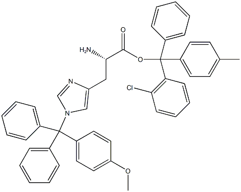 H-HIS(MMT)-2-CHLOROTRITYL RESIN Structure