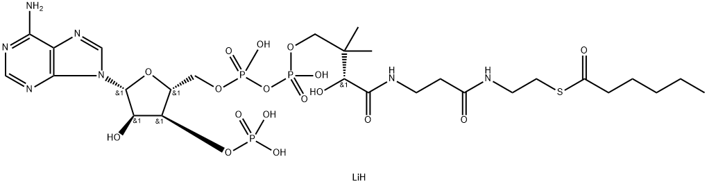 己酰辅酶A,锂盐 结构式