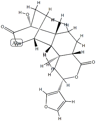(1R)-1,4,4a,5,6,6aβ,9,10,10aα,10bβ-Decahydro-9α-(3-furanyl)-4α-hydroxy-4aβ,10a-dimethyl-1β,4β-ethano-3H,7H-benzo[1,2-c:3,4-c']dipyran-3,7-dione 结构式