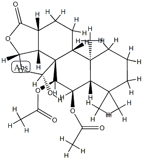 (3R,3aα,5aα,9aβ,11aα,12R)-3β,3bβ-(Epoxymethano)-4α,5α,12-trihydroxy-3a,3b,4,5,5a,6,7,8,9,9a,9bα,10,11,11a-tetradecahydro-6,6,9a-trimethylphenanthro[1,2-c]furan-1(3H)-one 4,5-diacetate|