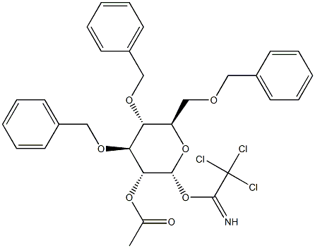 2-O-Acetyl-3,4,6-tri-O-benzyl-a-D-mannopyranosyl trichloroacetimidate|3,4,6-三-O-(苯基甲基)-ALPHA-D-吡喃葡萄糖 2-乙酸酯 1-(2,2,2-三氯亚氨乙酸酯)