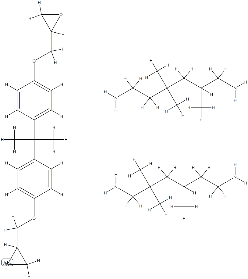 1,6-Hexanediamine, 2,2,4-trimethyl-, polymer with 2,2'-[(1-methylethylidene) bis(4,1-phenyleneoxymethylene)]bis[oxirane] and 2,4,4-trimethyl-1,6-hexanediamine Structure