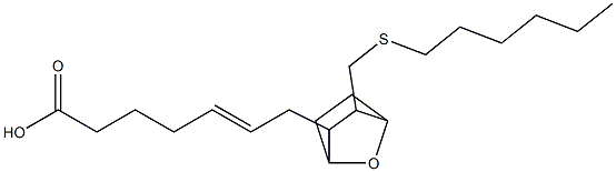 7-(3-((hexylthio)methyl)-7-oxabicyclo(2.2.1)hept-2-yl)-5-heptenoic acid, (+)-isomer|