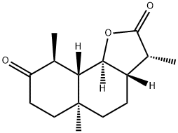 (3R)-3aβ,5,5a,6,7,9,9aβ,9bα-Octahydro-3α,5aα,9β-trimethylnaphtho[1,2-b]furan-2,8(3H,4H)-dione 结构式