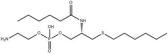 1-(hexylthio) -2-(hexanoylamino)-1,2-dideoxy-sn-glycero-3-phosphoethanolamine Structure
