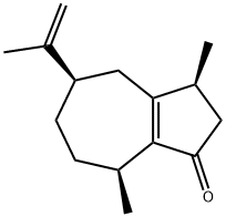 3,4,5,6,7,8-Hexahydro-3α,8α-dimethyl-5α-(1-methylethenyl)azulene-1(2H)-one Structure