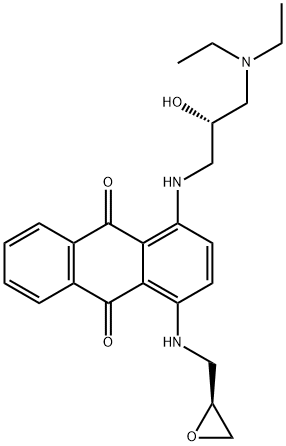 1-[[(2S)-3-(二乙基氨基)-2-羟基丙基]氨基]-4-[[(2S)-2-环氧乙烷基甲基]氨基]-9,10-蒽醌, 1909226-00-1, 结构式