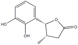 2(3H)-Furanone,5-(2,3-dihydroxyphenyl)dihydro-4-methyl-,(4R,5S)-rel-(-)-(9CI) 结构式