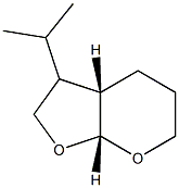 4H-Furo[2,3-b]pyran,hexahydro-3-(1-methylethyl)-,(3aR,7aS)-rel-(9CI) Structure