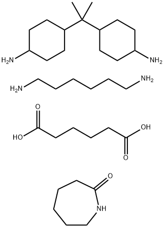 Hexanedioic acid, polymer with hexahydro-2H-azepin-2-one, 1,6-hexanediamine and 4,4'-(1-methylethylidene)bis[cyclohexanamine] 结构式